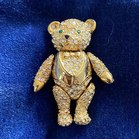 Vintage Joan Rivers Teddy Bear Pin Brooch - Picture 2 of 6